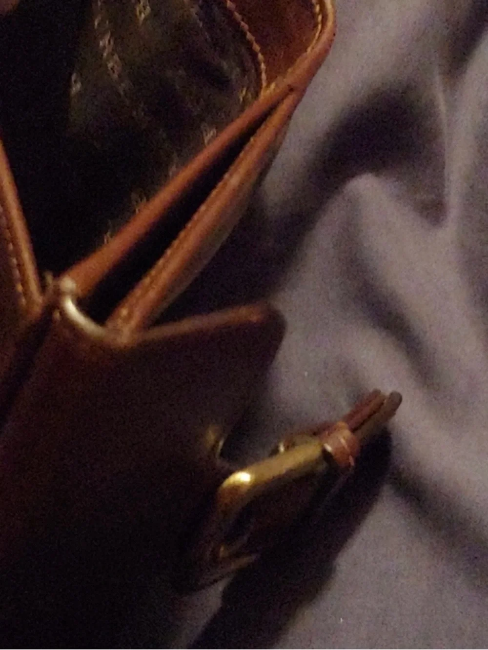 Burberry Brown Leather-Trim Plaid Wallet Clutch